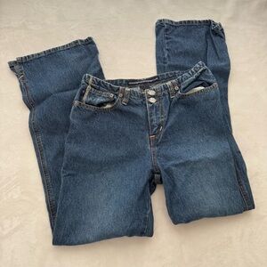 Vintage Second Generation Jeans Embroidered Flower Denim — Size 14